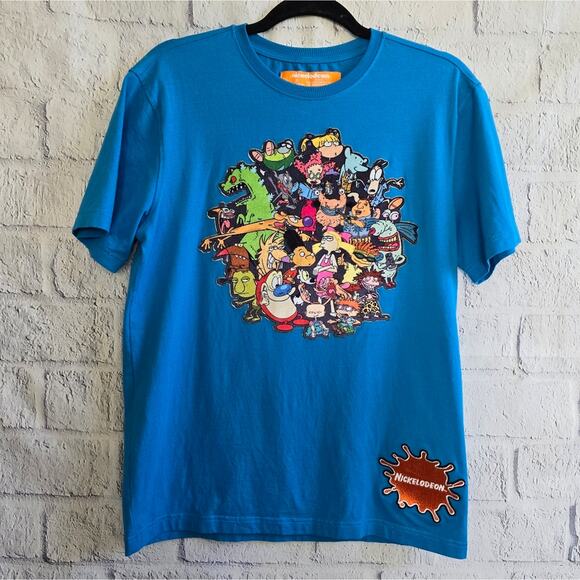 90's Nickelodeon Y2K Show Patch Blue Graphic Tee Unisex Small - Picture 3 of 12
